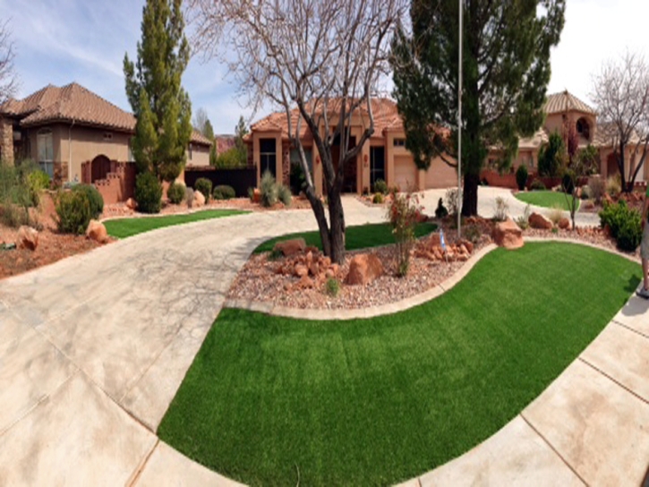 Faux Grass Sacaton, Arizona Paver Patio, Front Yard Landscape Ideas